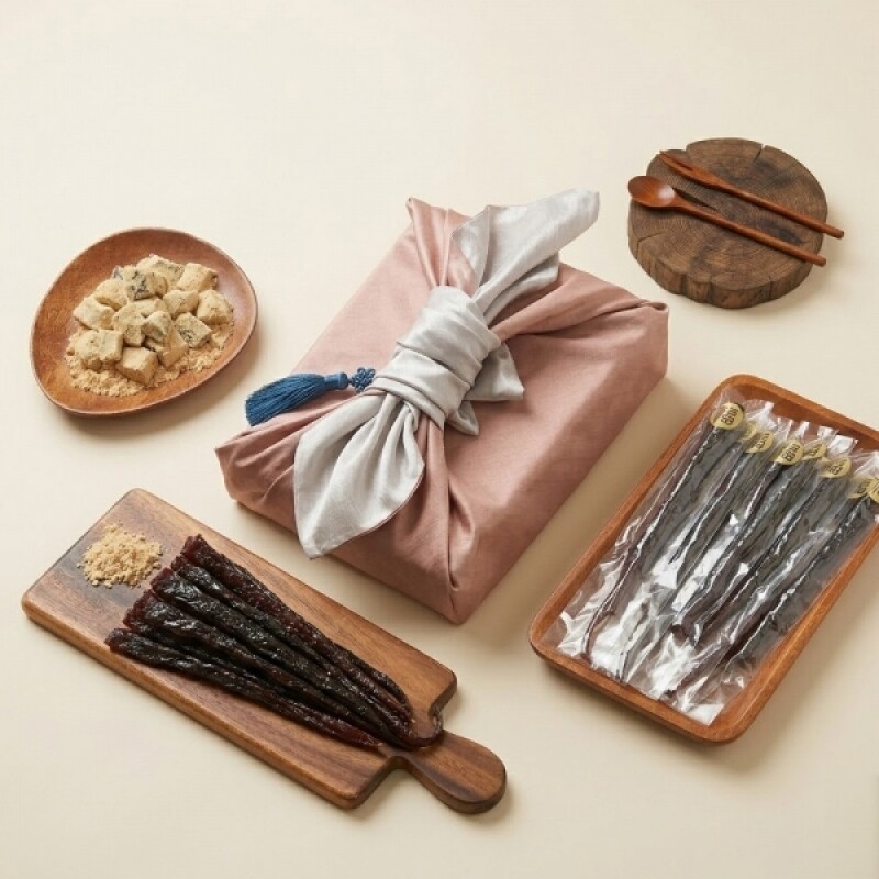 강원더몰,수제 도라지 정과(도라지300g+수제양갱+견과타르트)세트